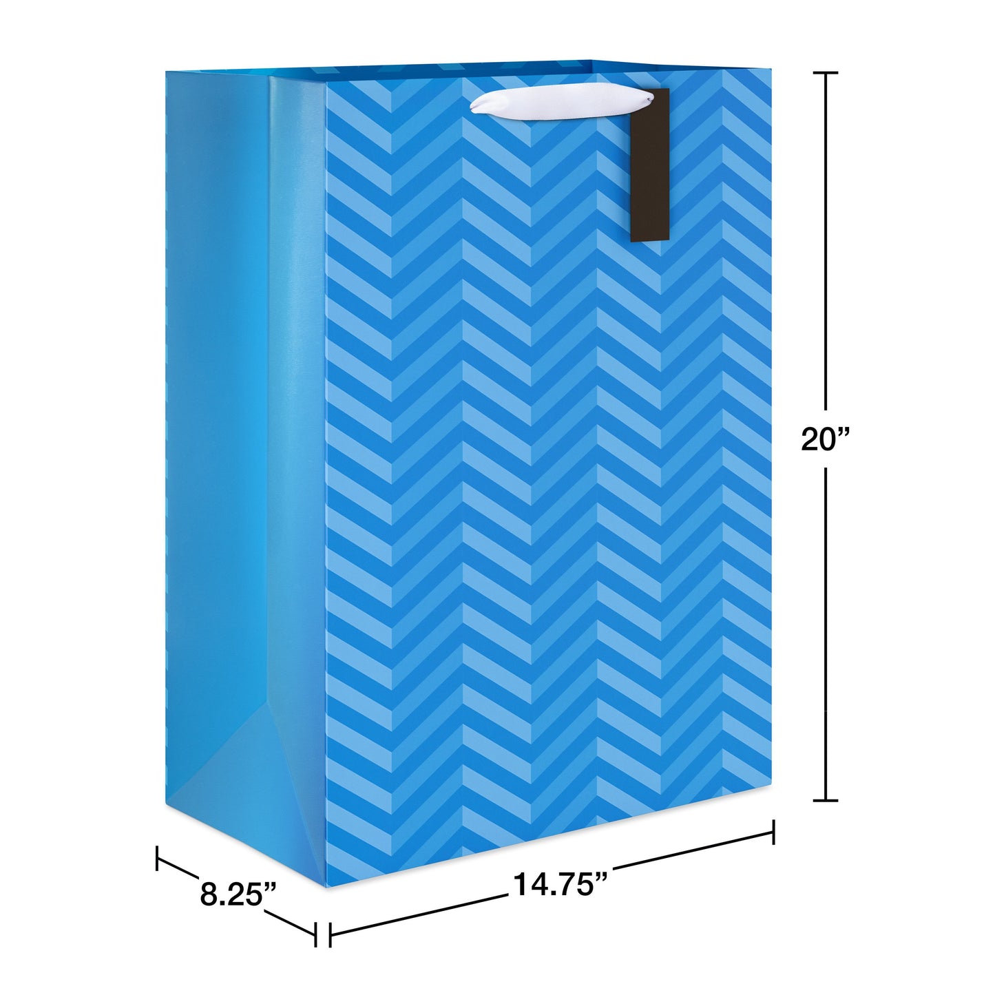 American Greetings Blue Chevron Everyday Jumbo Gift Bag with Tag