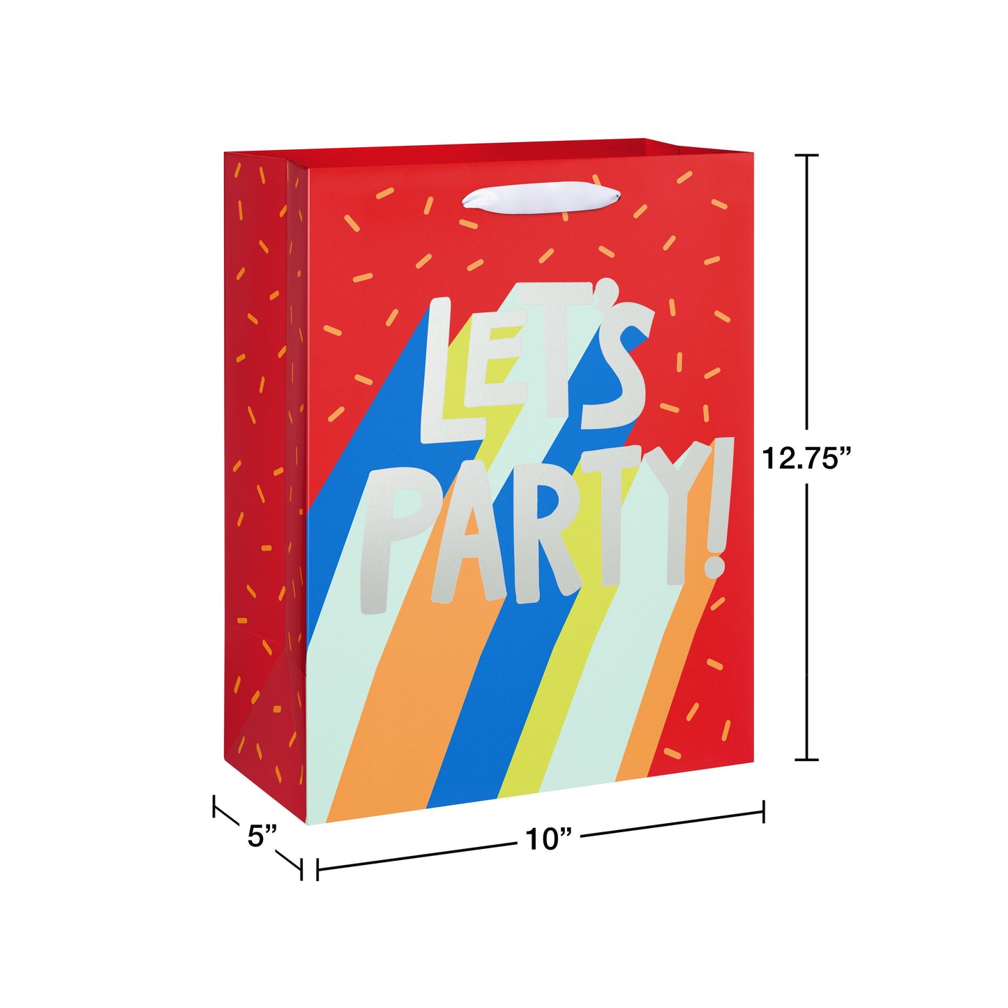 American Greetings Let's Party Large Red Gift Bag