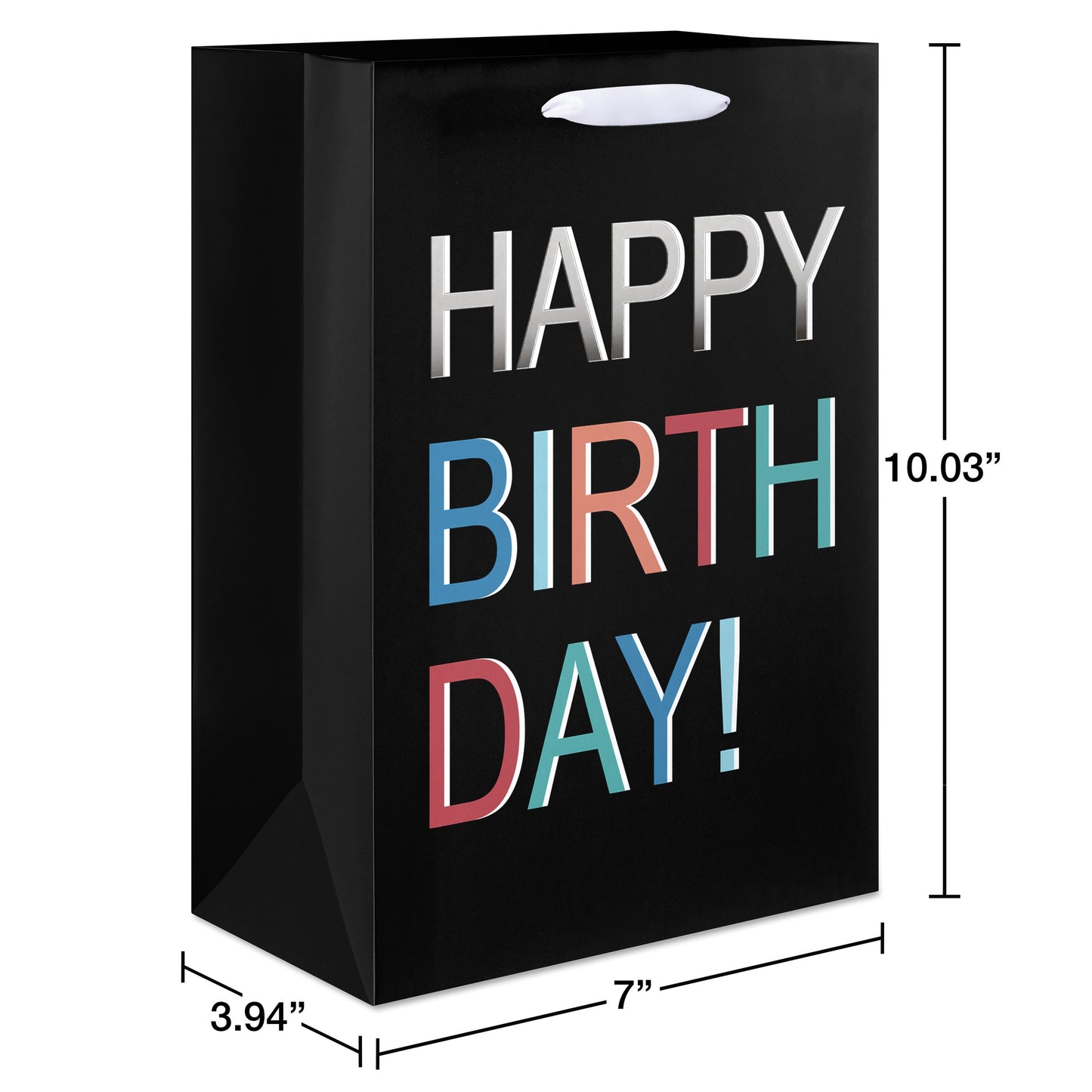 American Greetings Medium Black Birthday Gift Bag