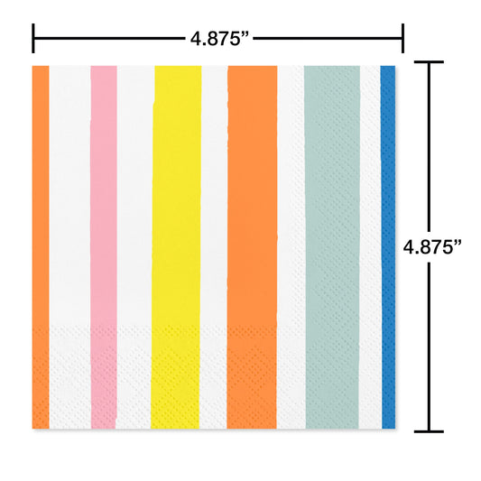 American Greetings Colorful Lines Beverage Napkins