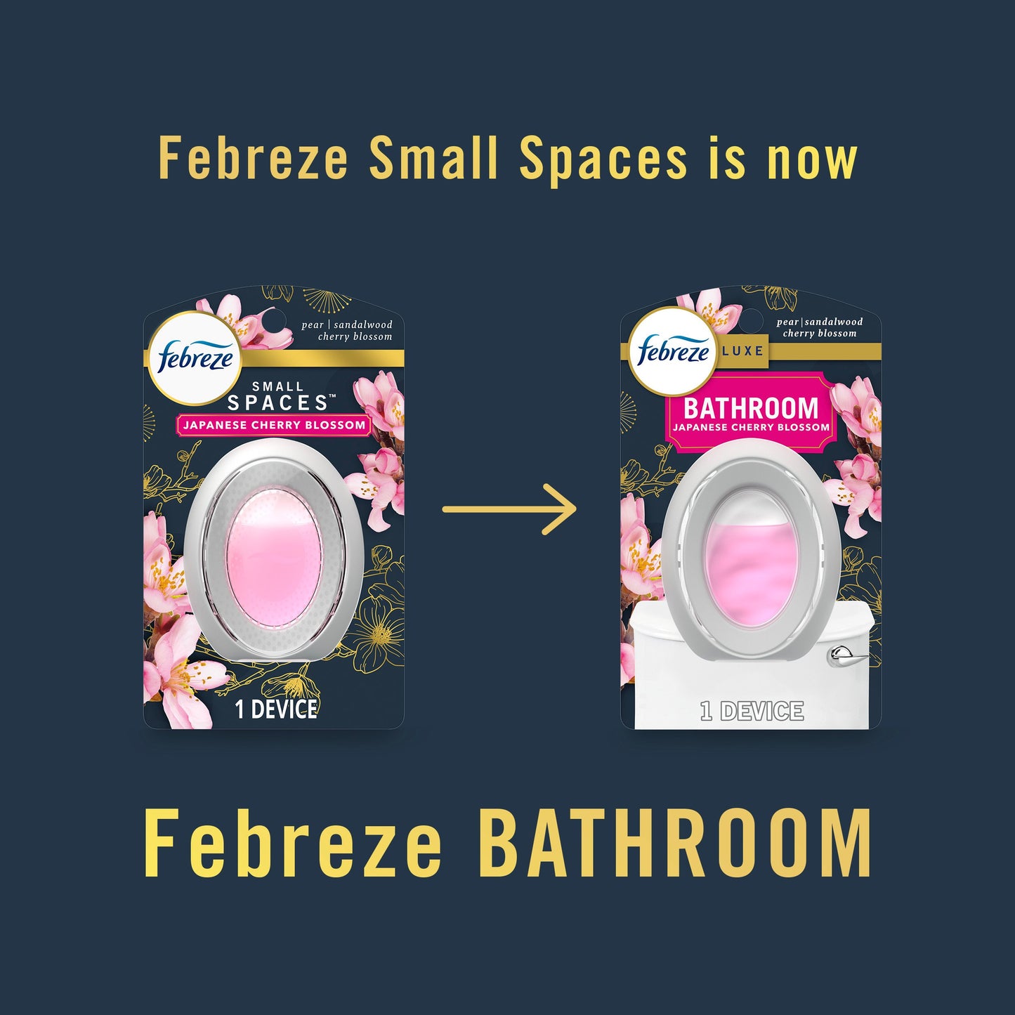 Febreze Luxe Bathroom Odor-Fighting Air Freshener - Japanese Cherry Blossom