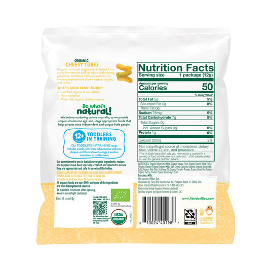 Little Bellies Organic Cheesy Tubes
