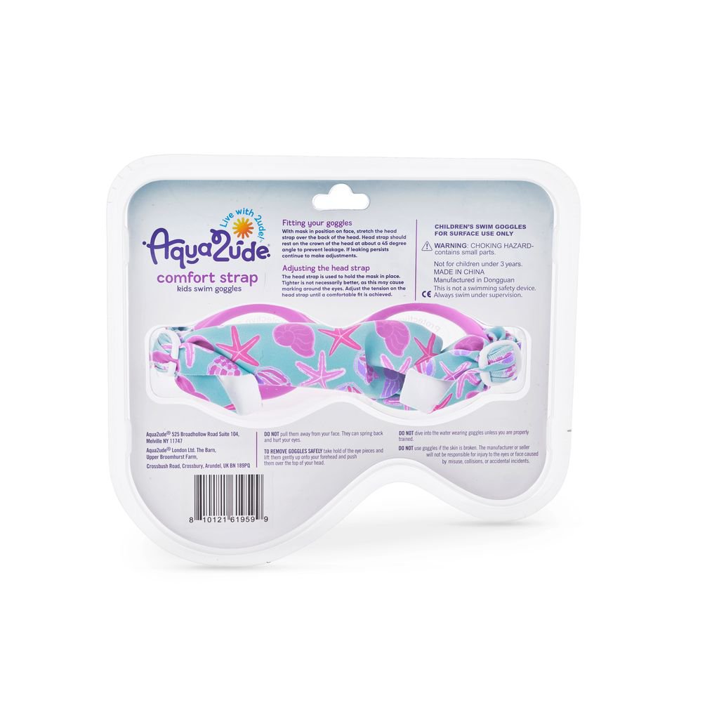 Aqua2ude Comfort Fabric Strap Kids Swim Goggle - Pink