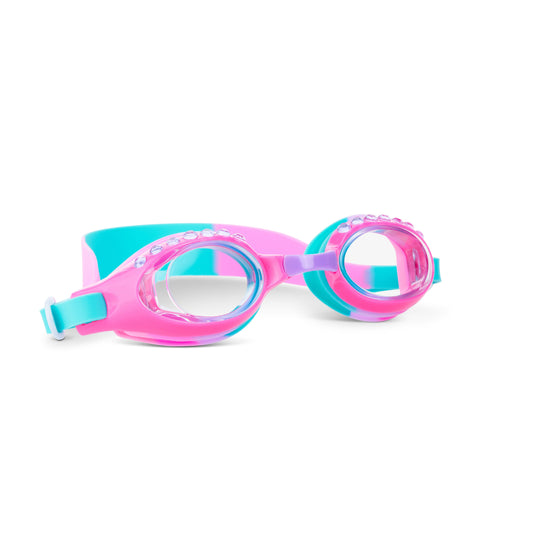 Aqua2ude Rhinestone Kids Swim Goggle - Pink & Blue