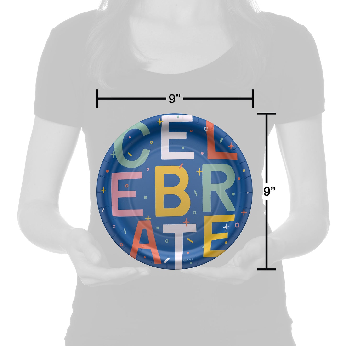 American Greetings Celebrate on Blue 9" Paper Plates