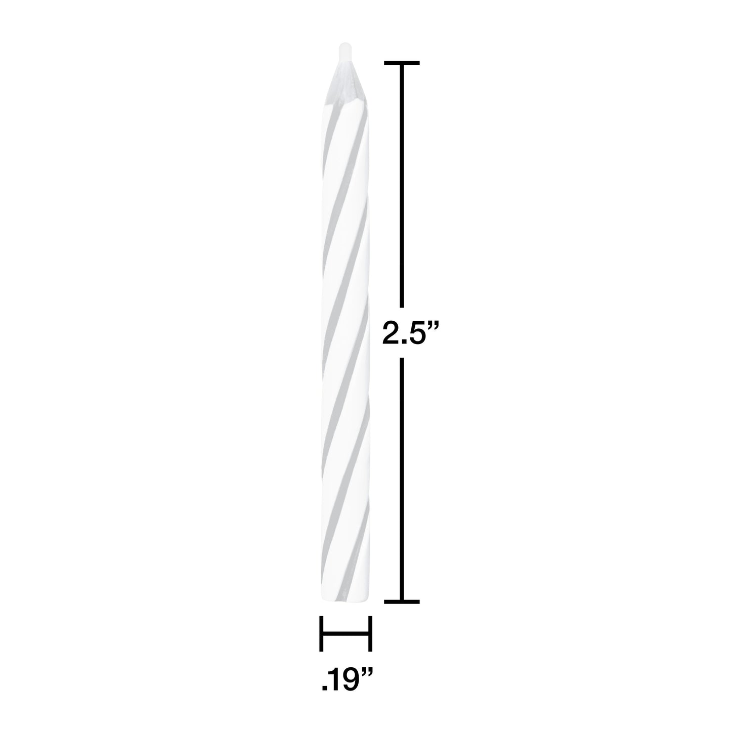 American Greetings White Spiral Birthday Candles