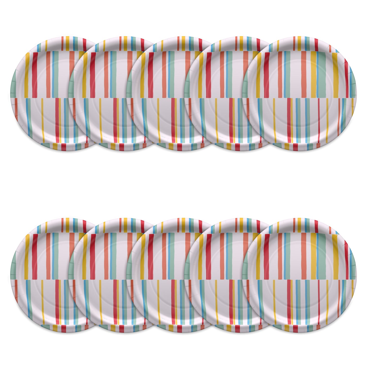 American Greetings Multi-Colored Lines 9" Paper Plates