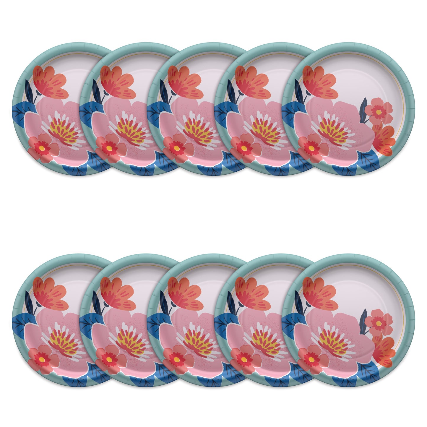 American Greetings Floral Arrangement 9" Paper Plates