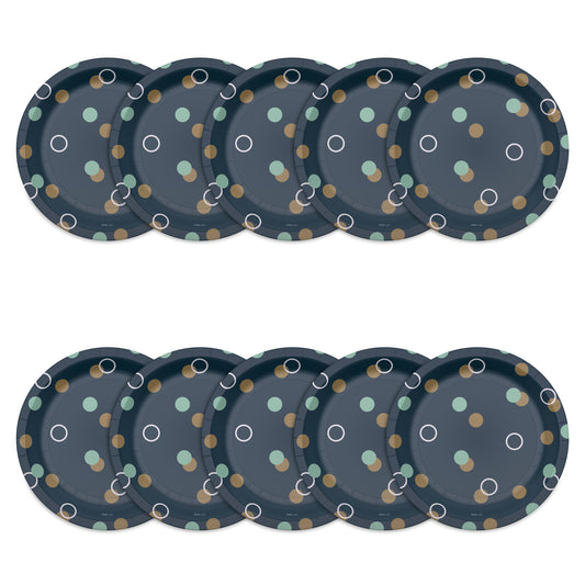 American Greetings Bubbles on Navy 7" Paper Plates