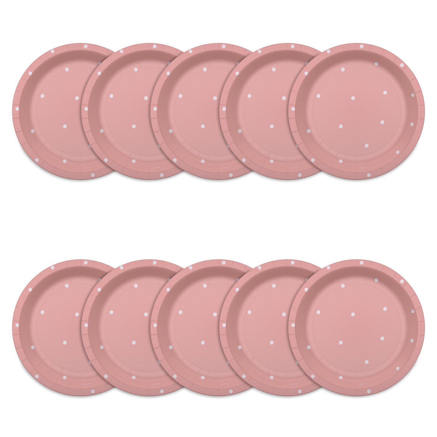 American Greetings Polka Dots on Pink 7" Paper Plates