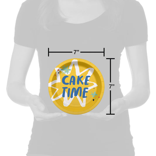 American Greetings Cake Time 7" Birthday Paper Plates