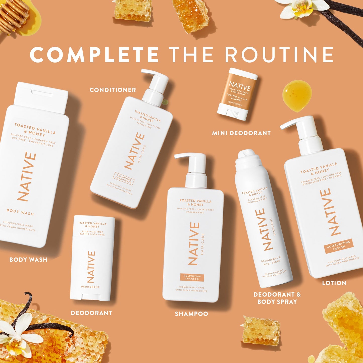Native Toasted Vanilla & Honey Body Wash