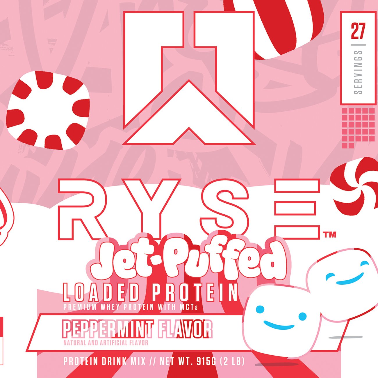 Ryse Jet Puffed Loaded Protein Peppermint