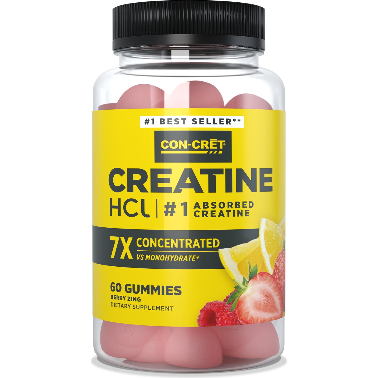CON-CRĒT Creatine HCl Gummies - Berry Zing
