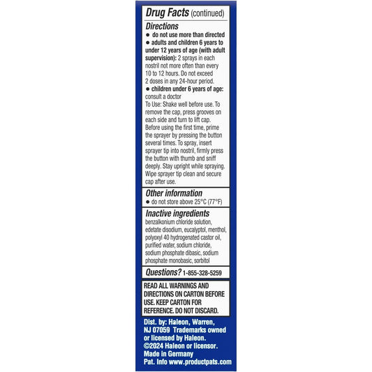 Theraflu Severe Congestion Relief Cooling Nasal Mist, 0.34 Fl Oz