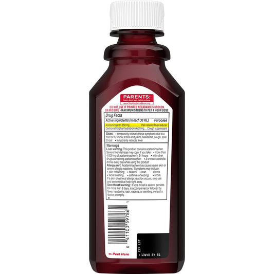 Coricidin High Blood Pressure Maximum Strength Cough, Cold & Flu Pain Relief Liquid - Cherry
