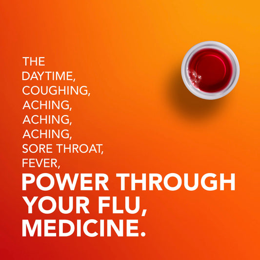 Vicks DayQuil & NyQuil Intense Flu Liquid, Over-the-Counter Medicine, Multi-Symptom Powerful Daytime & Nighttime 6 Hour Relief, Combo Pack, Cherry Flavor