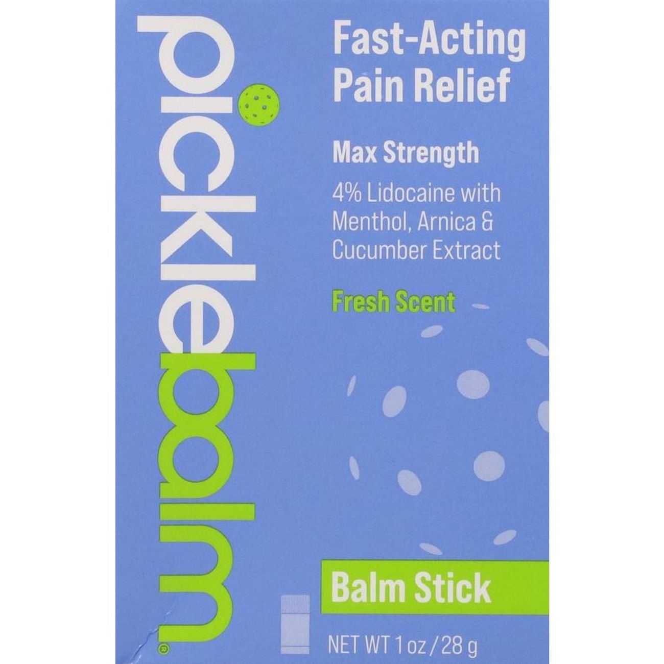 Picklebalm Max Strength Lidocaine Fast Acting Muscle Pain Relief Balm Stick