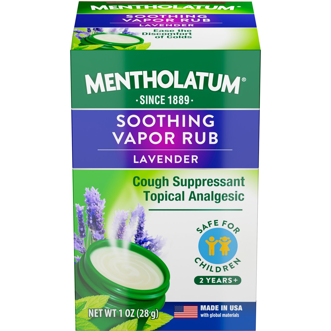 Mentholatum Soothing Vapor Chest Rub Cough Suppressant - Lavender