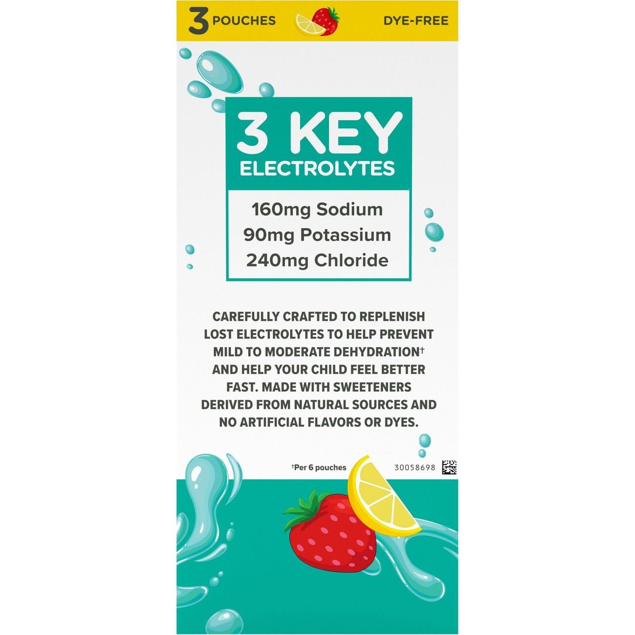 Zarbee's Triple Action Hydration Electrolyte Drink Pouch - Strawberry Lemonade