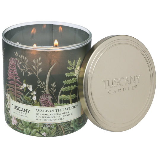 Tuscany Candle Walk In The Woods Scented Soy Candle