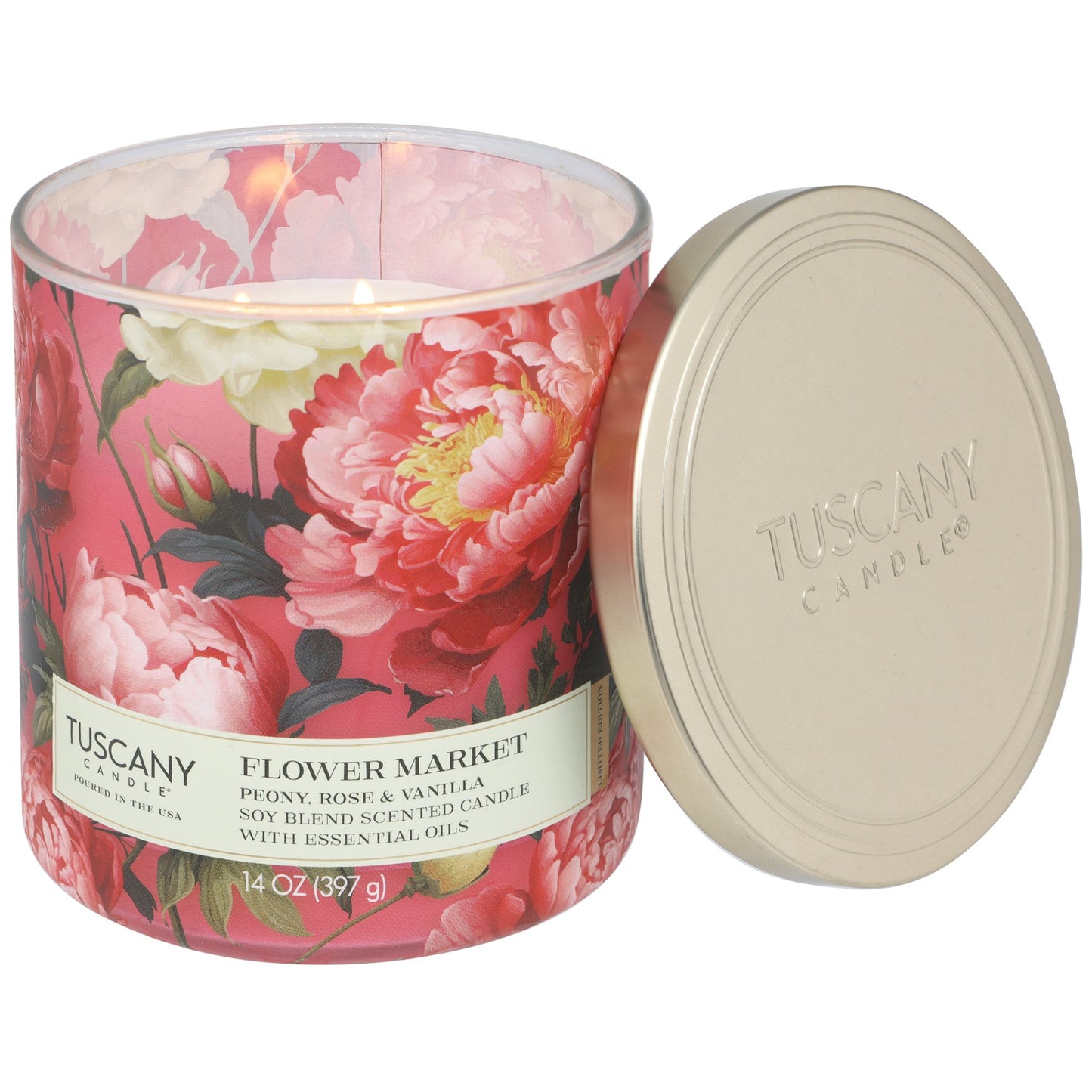 Tuscany Candle Flower Market Scented Soy Candle