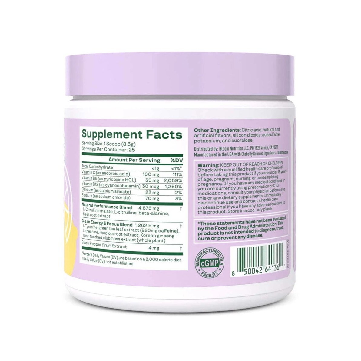Bloom High Energy Pre-Workout - Raspberry Lemonade