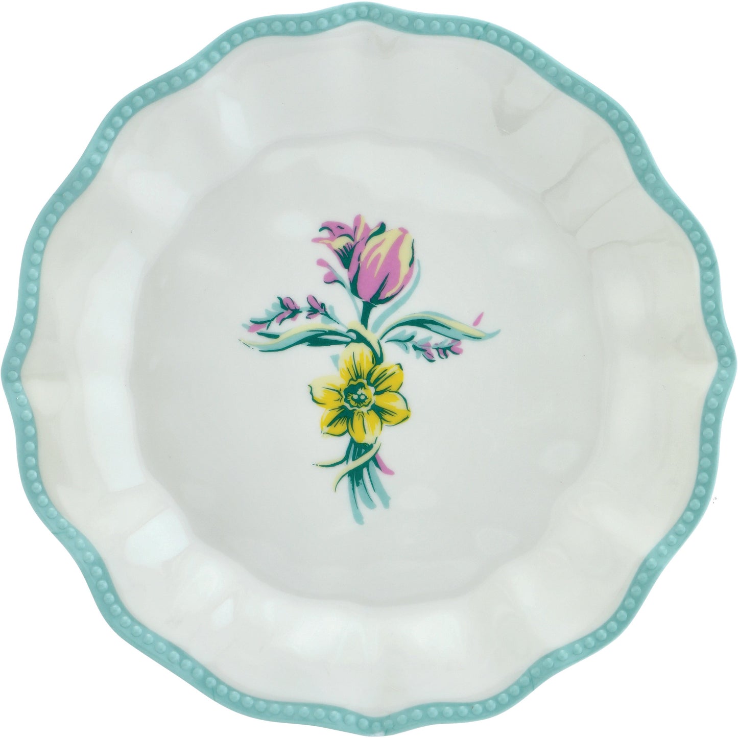 Destination Holiday Floral Cross Melamine Plate