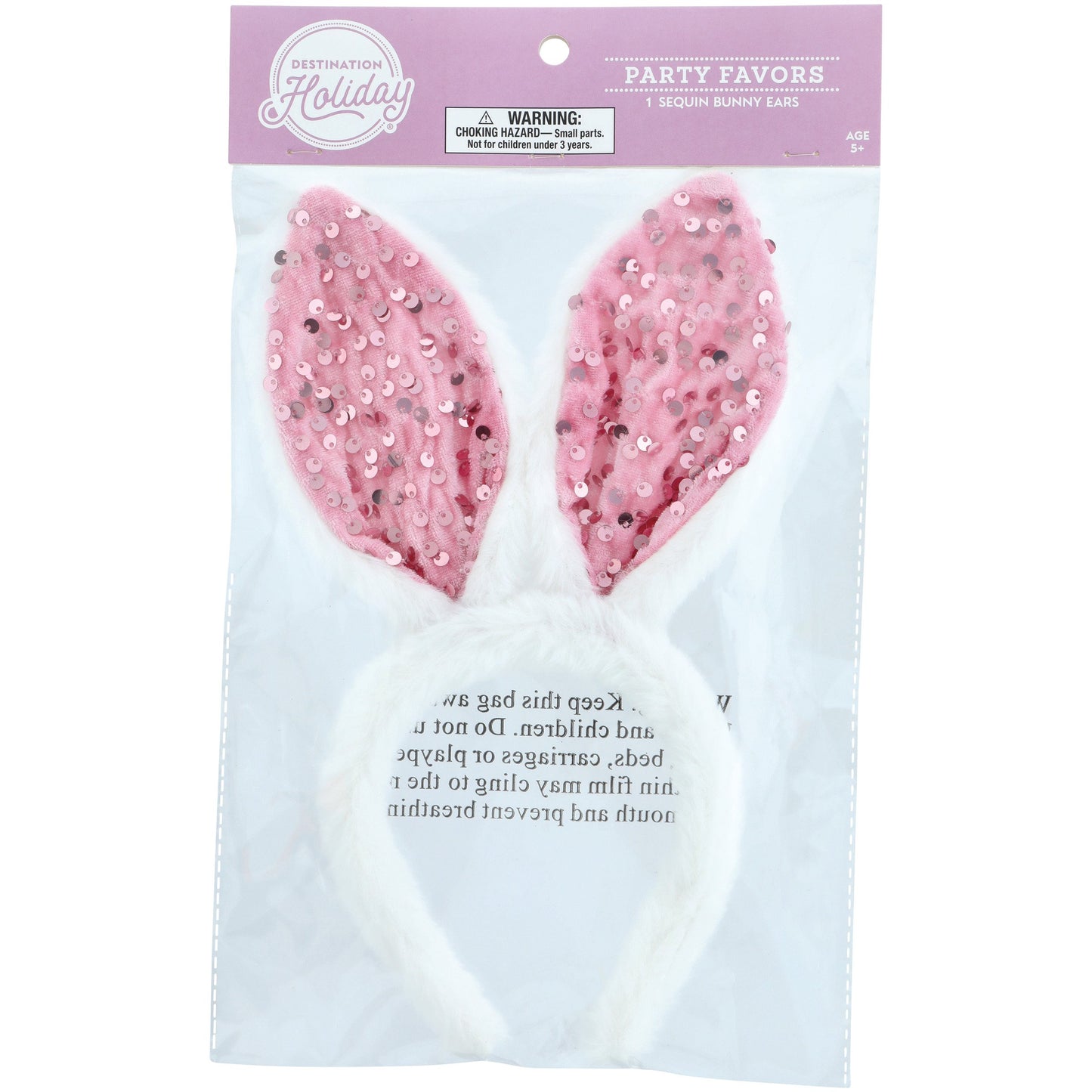 Destination Holiday Sequin Bunny Ears - Assorted