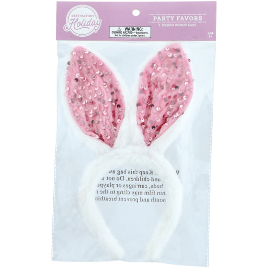 Destination Holiday Sequin Bunny Ears - Assorted