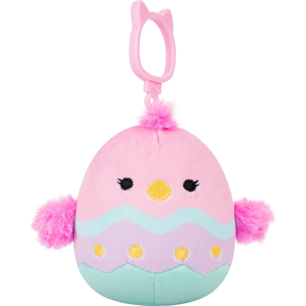 Squishmallows Chick in Egg Easter Plush Backpack Clip