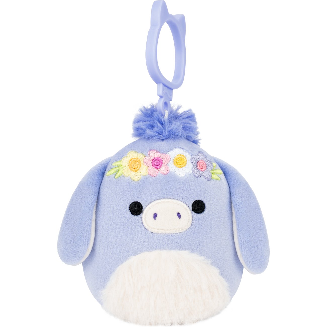 Squishmallows Donkey Easter Plush Backpack Clip