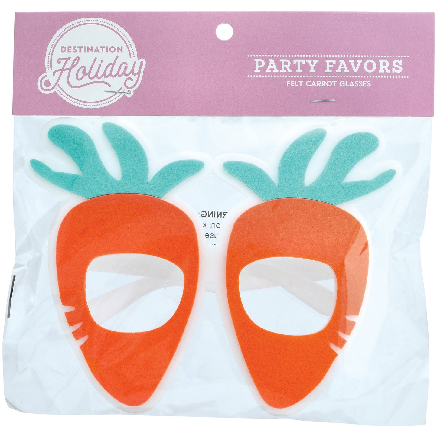 Destination Holiday Felt Carrot Glasses