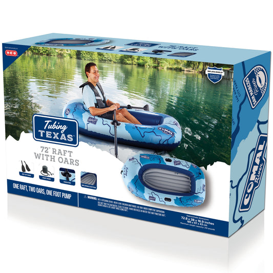 H-E-B Tubing Texas Inflatable Raft with Oars