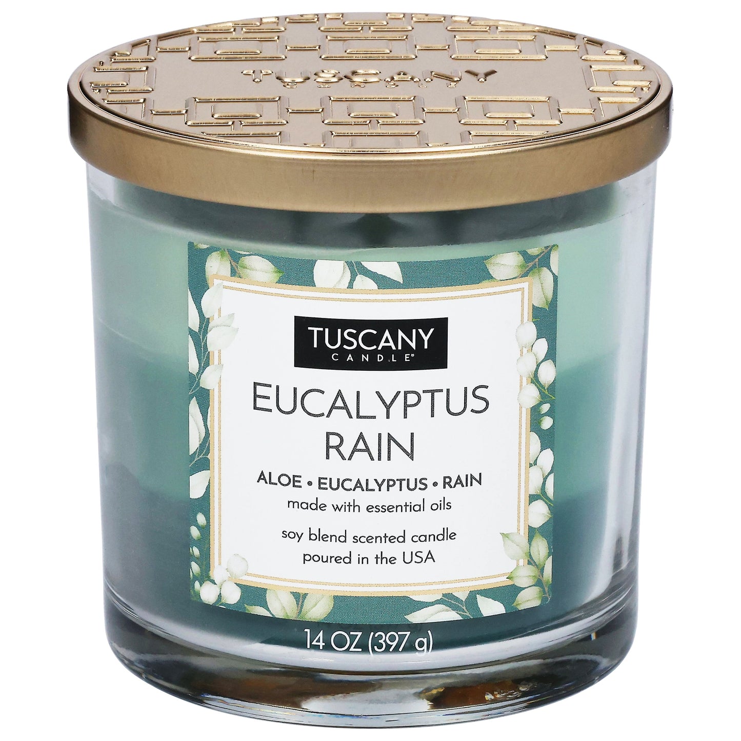 Tuscany Candle Eucalyptus Rain Scented Soy Blend Candle