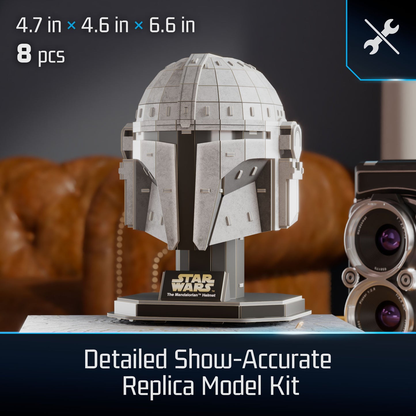 4D Build Star Wars The Mandalorian Helmet 3D Cardstock Model Kit