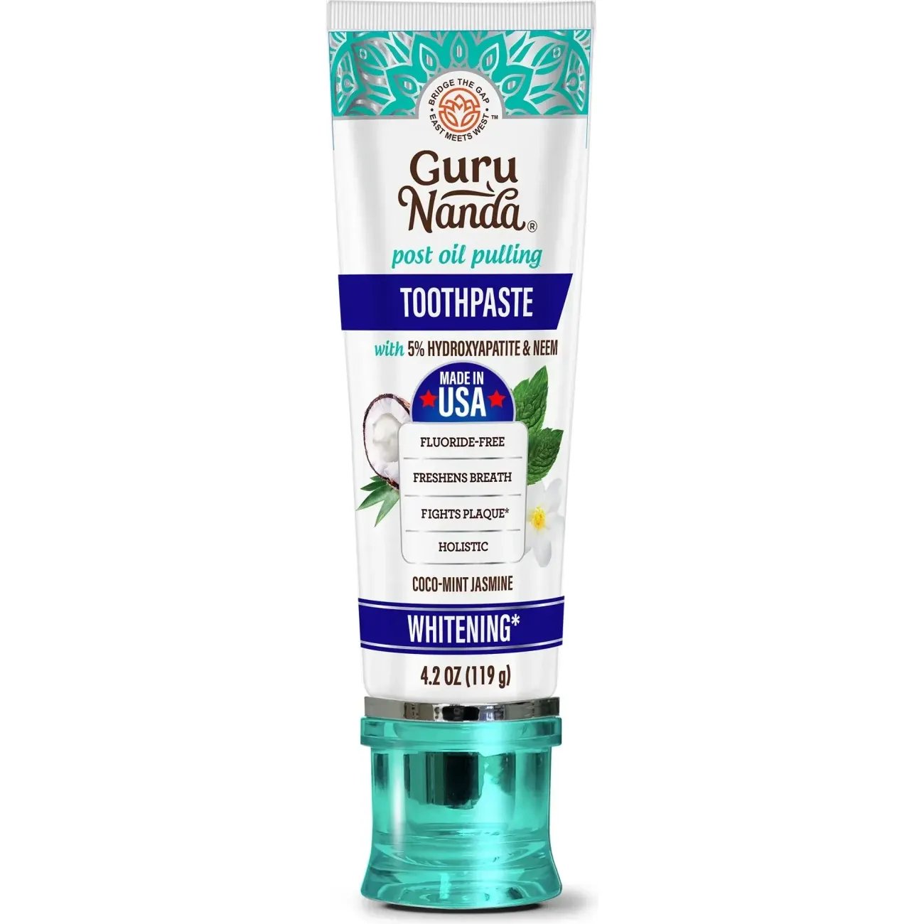 Guru Nanda Fluoride Free Neem Toothpaste - Coco Mint Jasmine