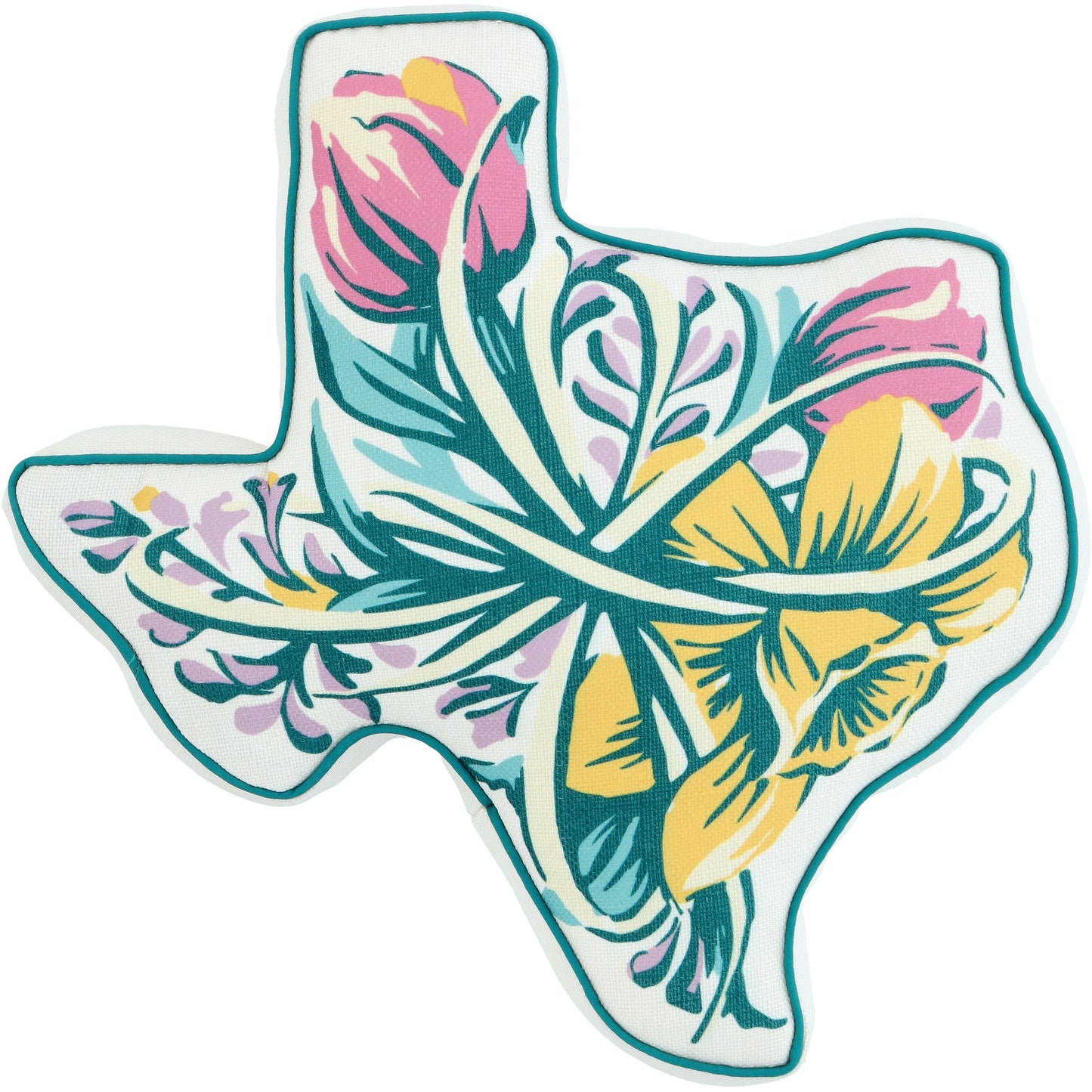 Destination Holiday Texas Shaped Floral Easter Decorative Throw Pillow