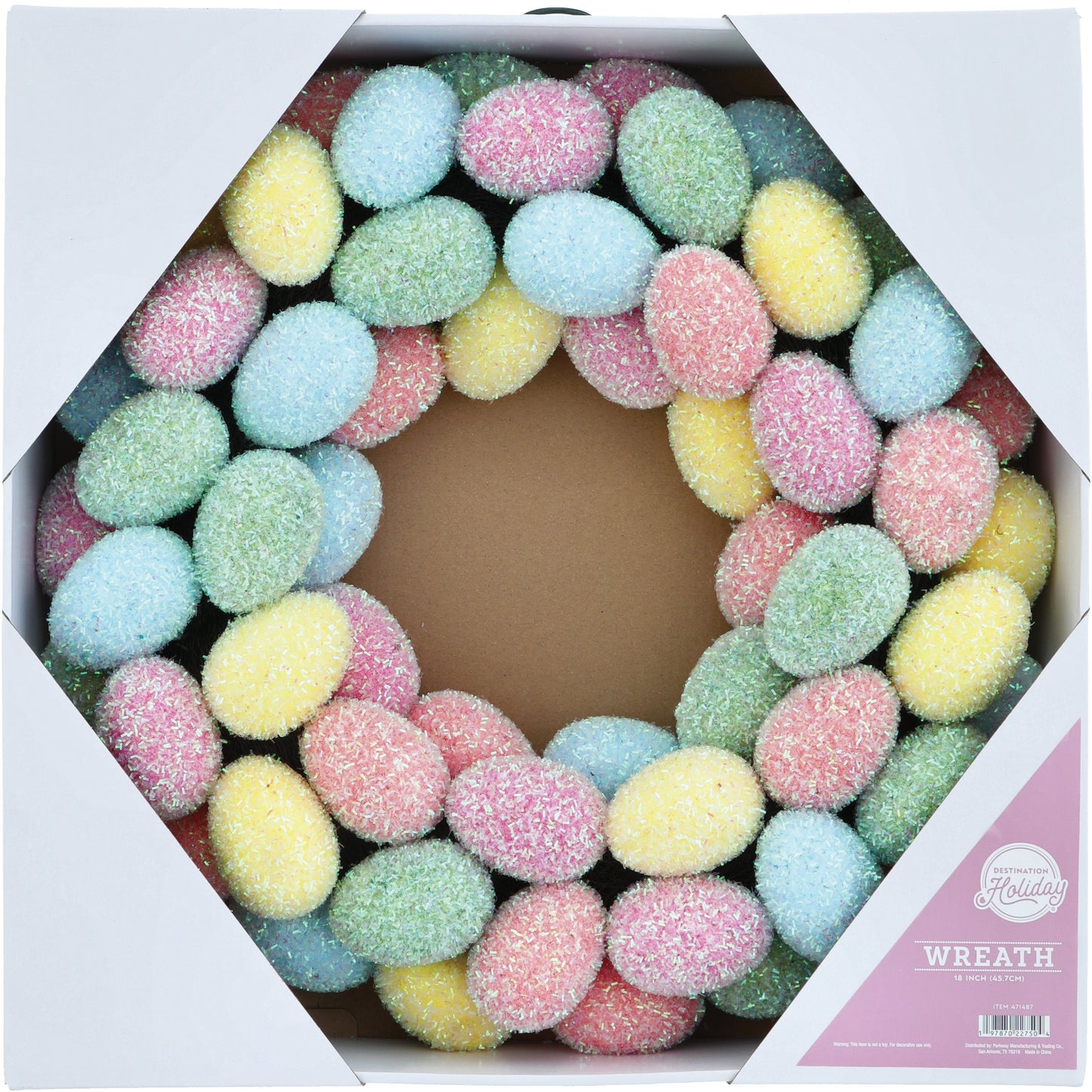 Destination Holiday Tinsel Eggs Easter Wreath