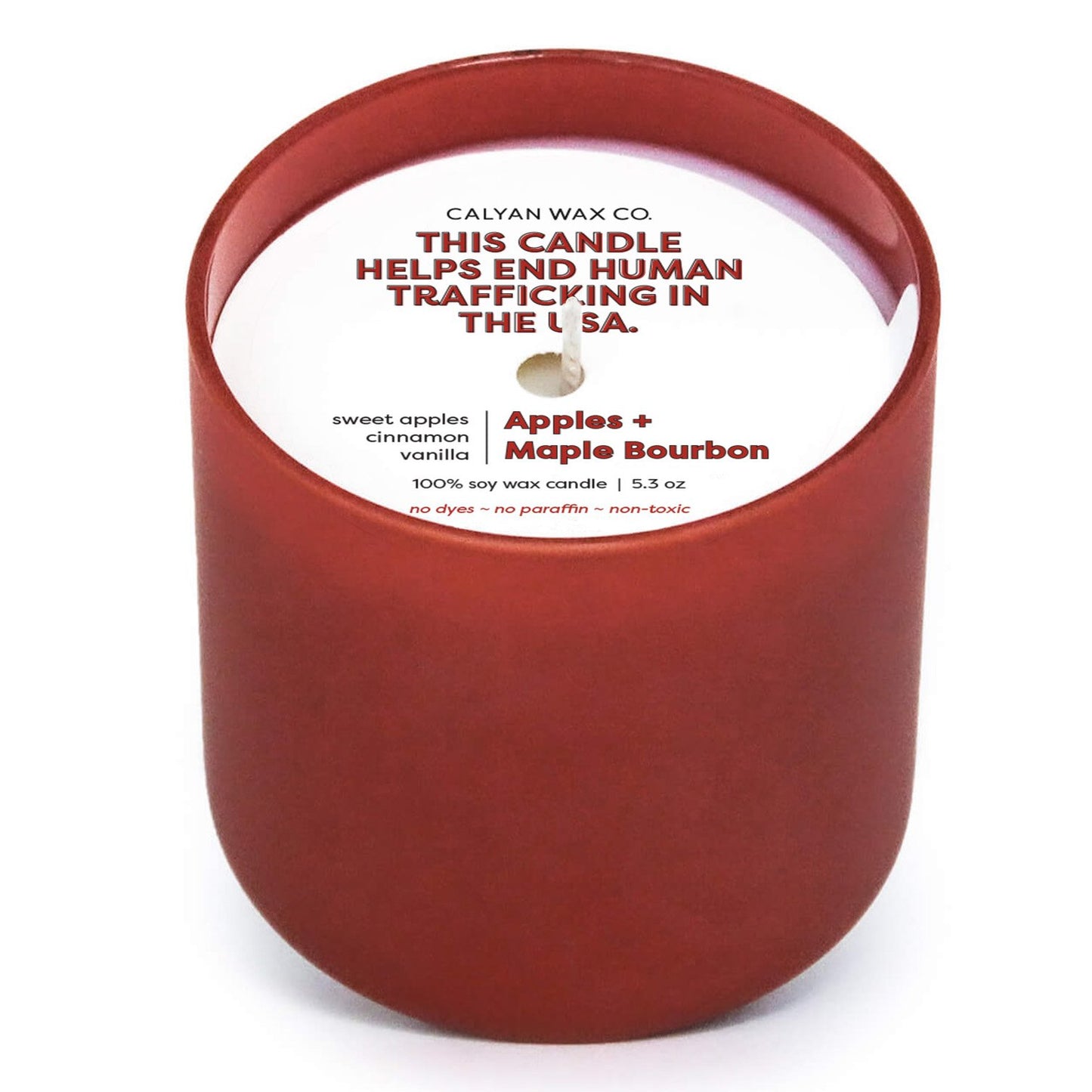 Calyan Wax Co. Apples & Maple Bourbon Scented Soy Candle