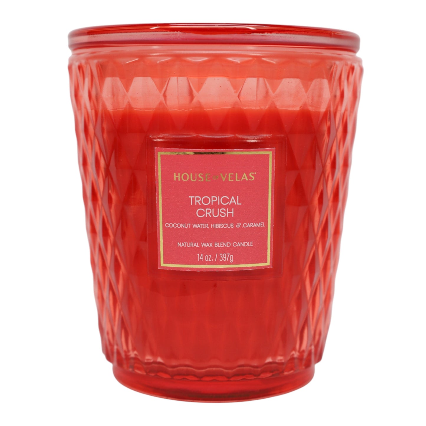 House of Velas Tropical Crush Scented Glass Candle