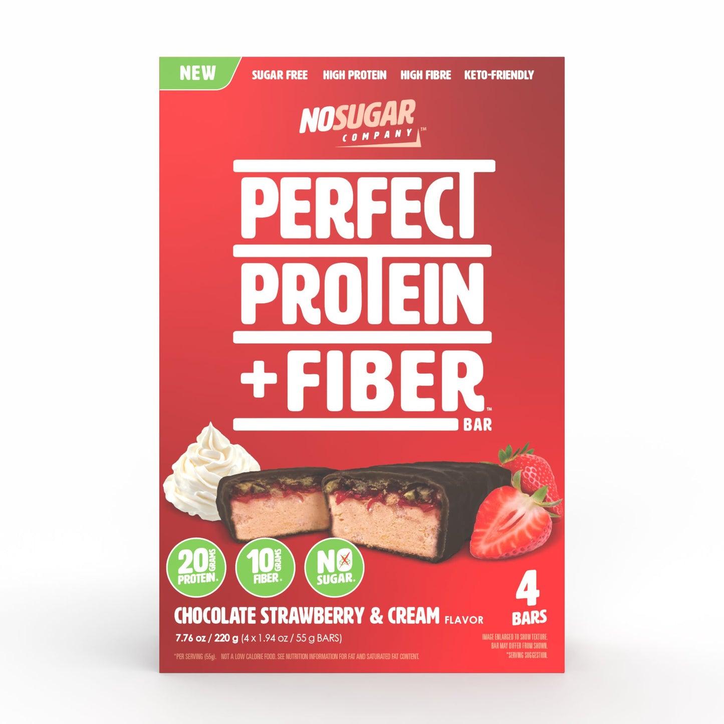 No Sugar Company Chocolate Strawberry & Cream Prot & Fber