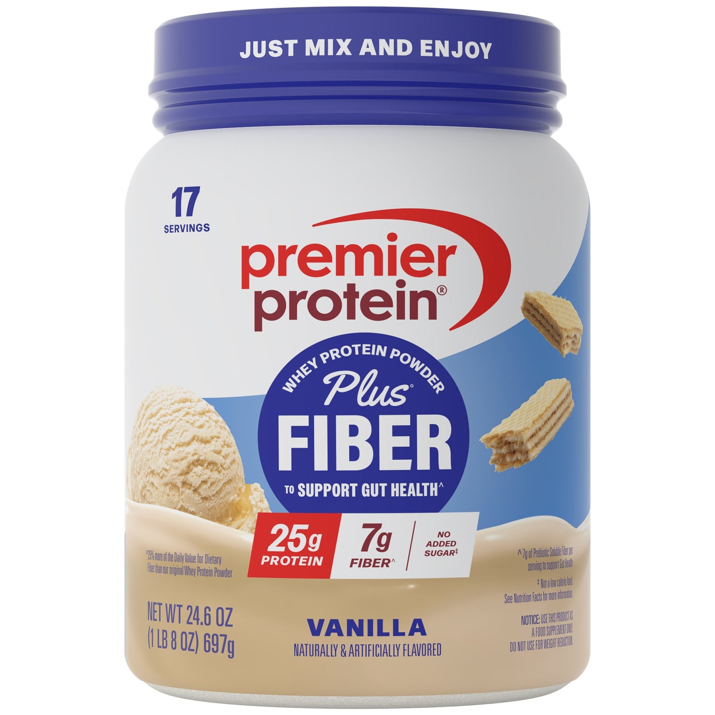 Premier Protein 25g Protein Powder + Fiber Vanilla