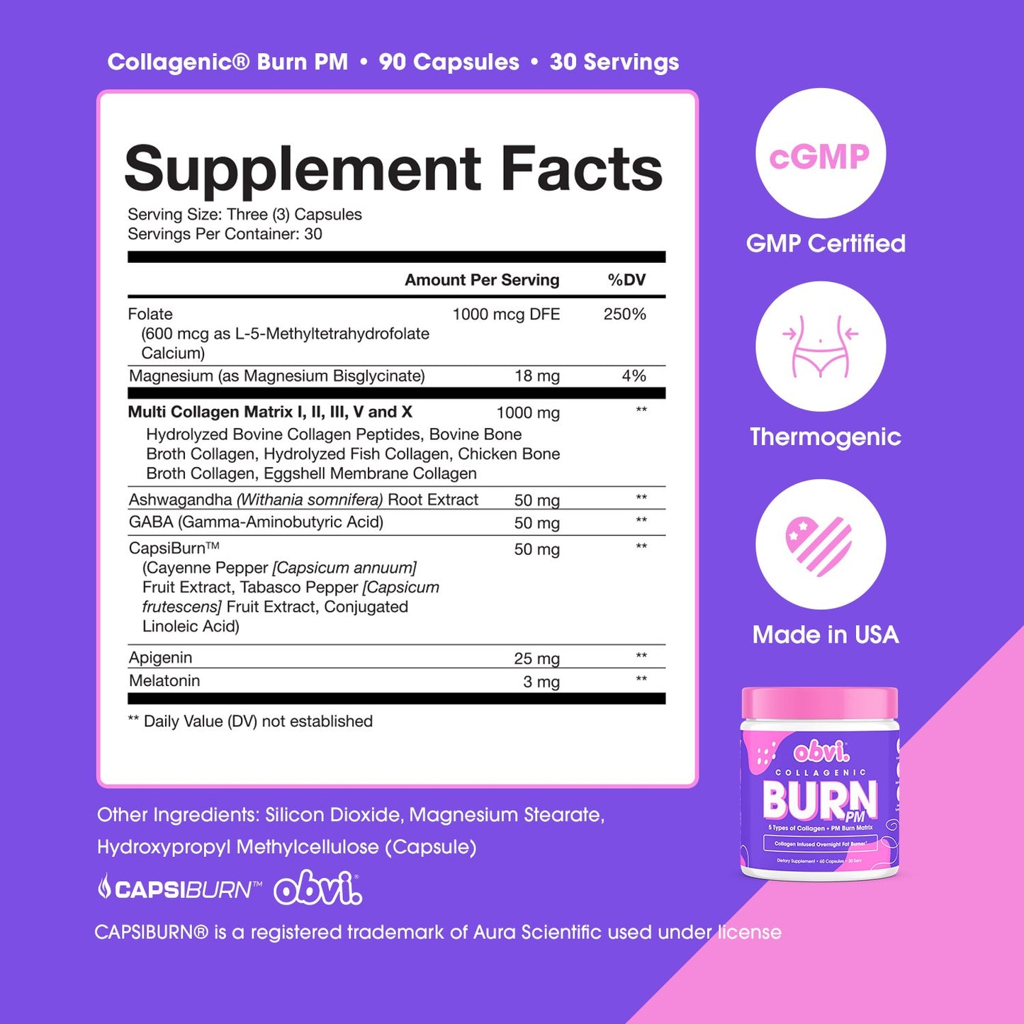 Obvi Collagenic Burn PM