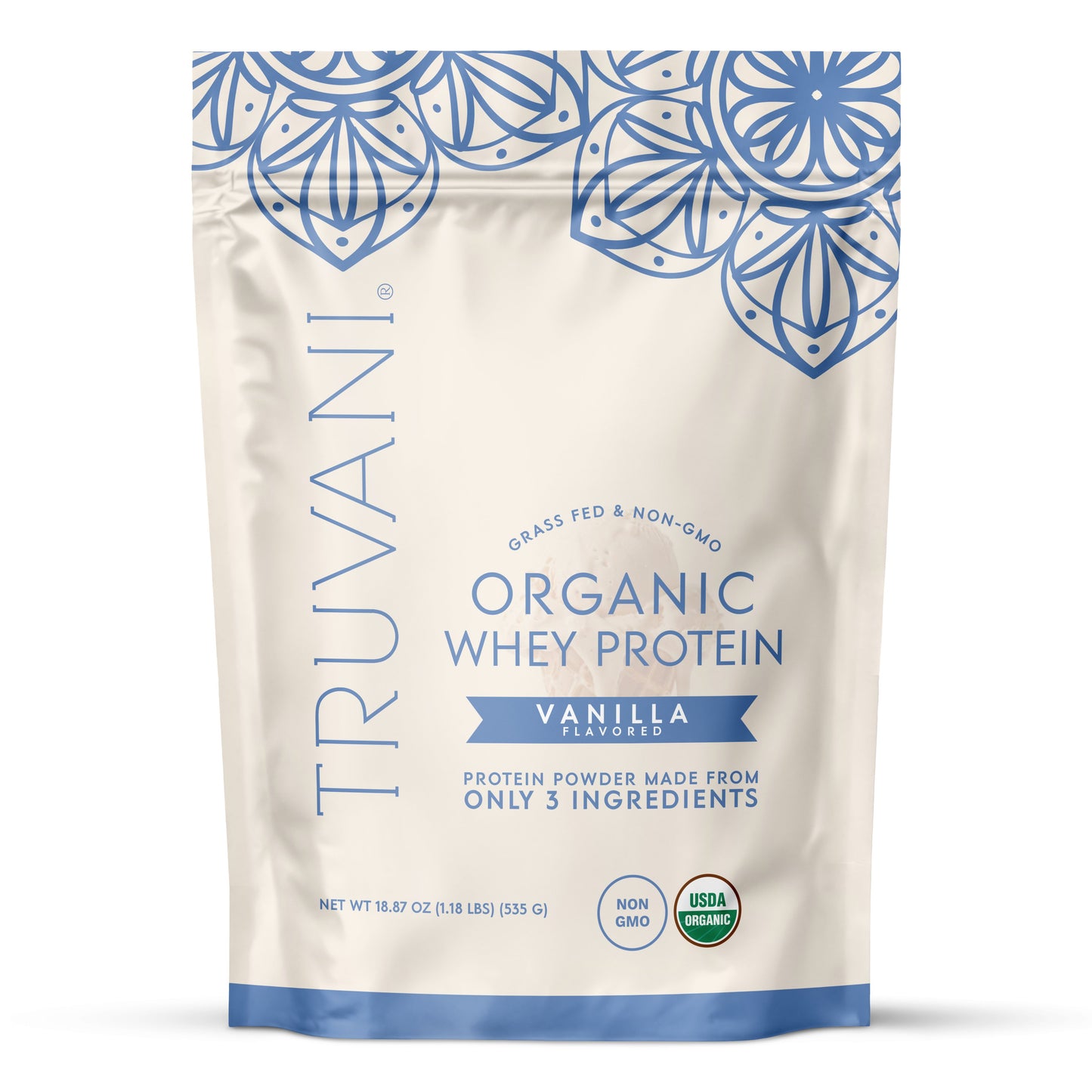 Truvani Organic Vanilla Whey Protein Powder