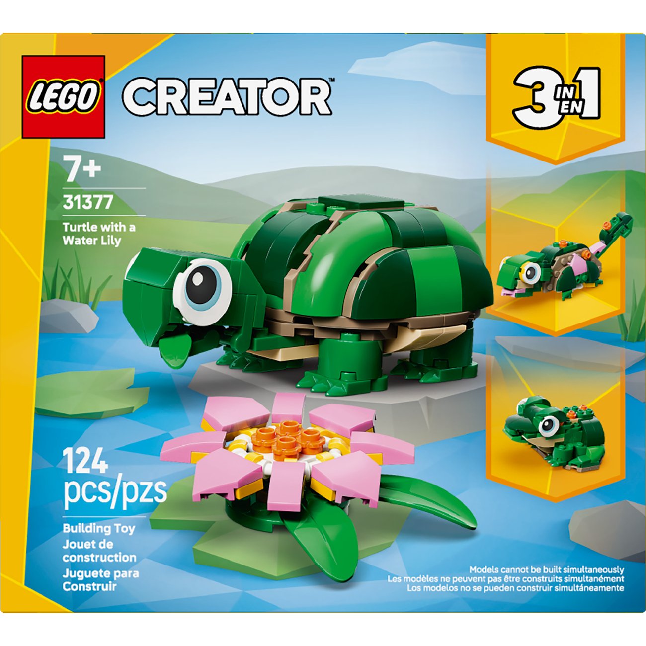 LEGO Creator 3 in 1 Turtle with a Water Lily Flower Building Set