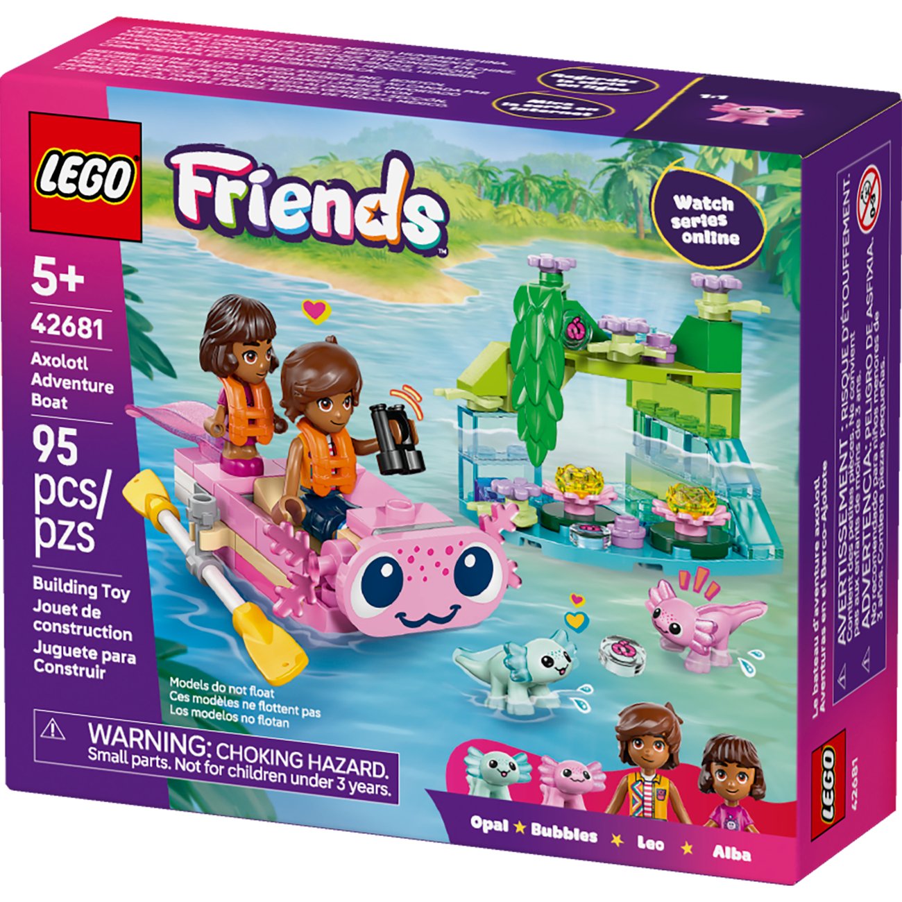 LEGO Friends Axolotl Adventure Boat Building Set
