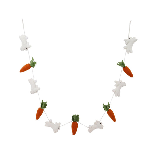 Destination Holiday Carrots & Bunnies Felt Easter Garland