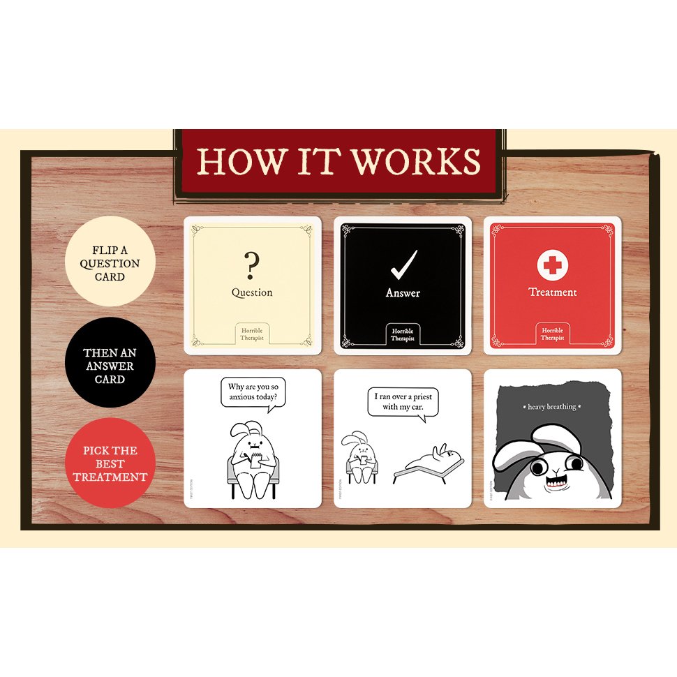 Exploding Kittens Horrible Therapist Card Game