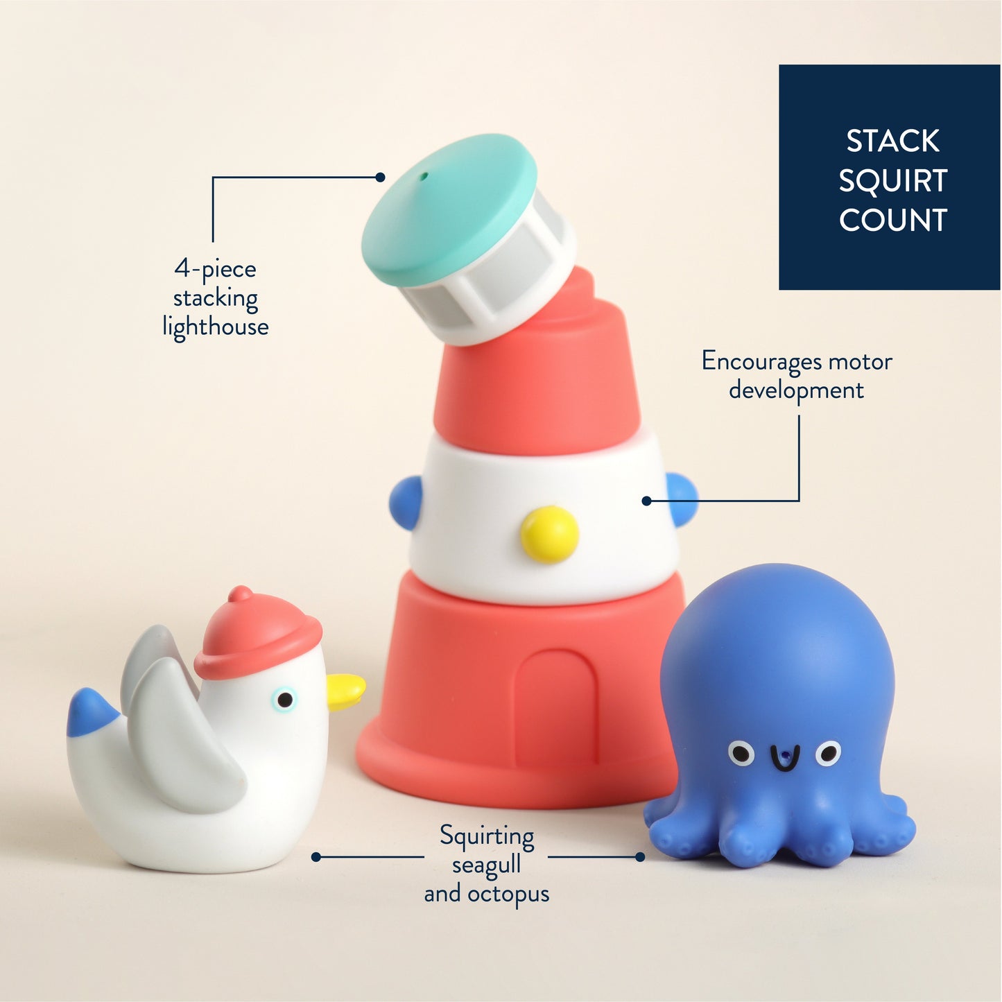Itzy Ritzy Stack and Squirt Bath Toys